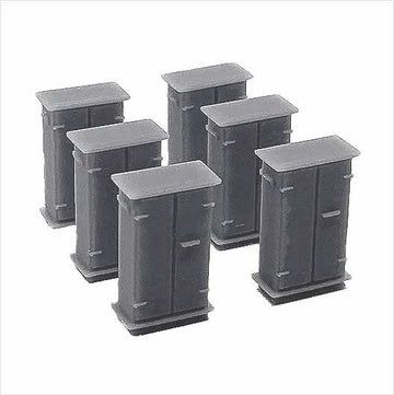 N Scale | Ready to Paint | Lineside Relay Cabinet - Wide (6 pack)