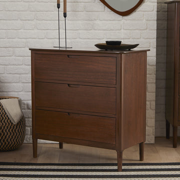 Norway Walnut Chest of 3 Drawers