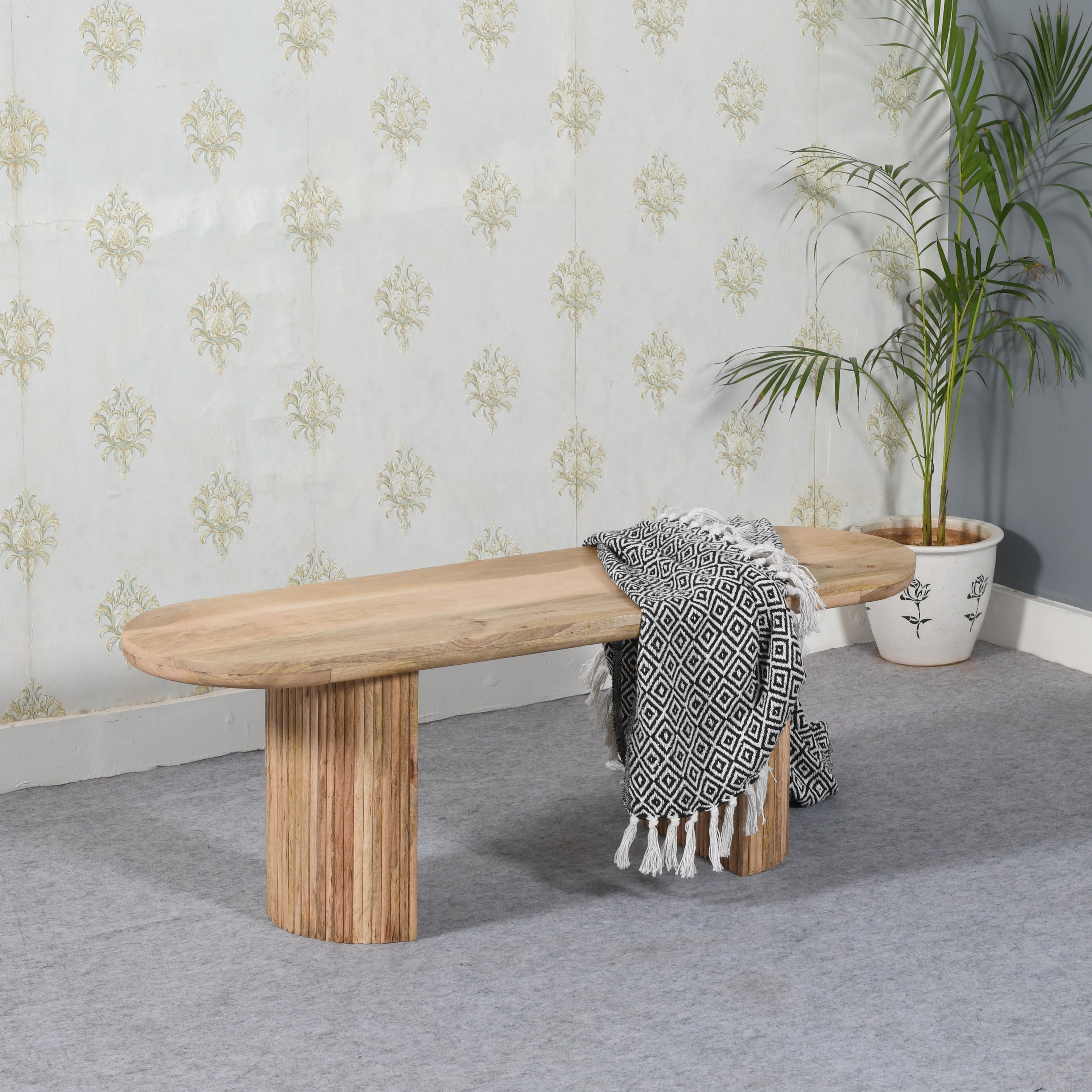York Solid Wooden Dining Bench
