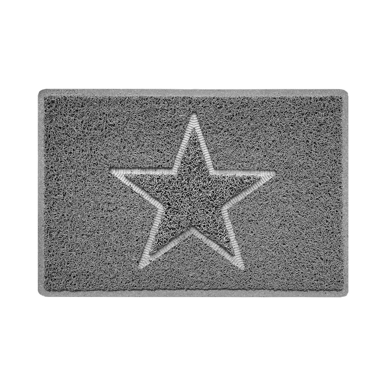 "Star" Embossed Loofah Textured Spaghetti Doormat