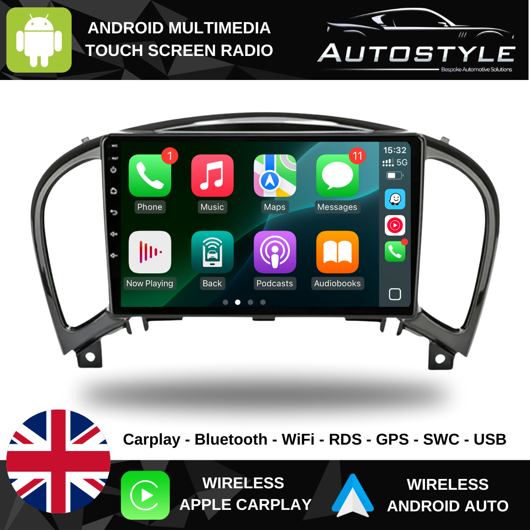 Nissan Juke Infiniti ESQ Apple Carplay / Android Auto 9" Stereo Upgrade 2010-2019