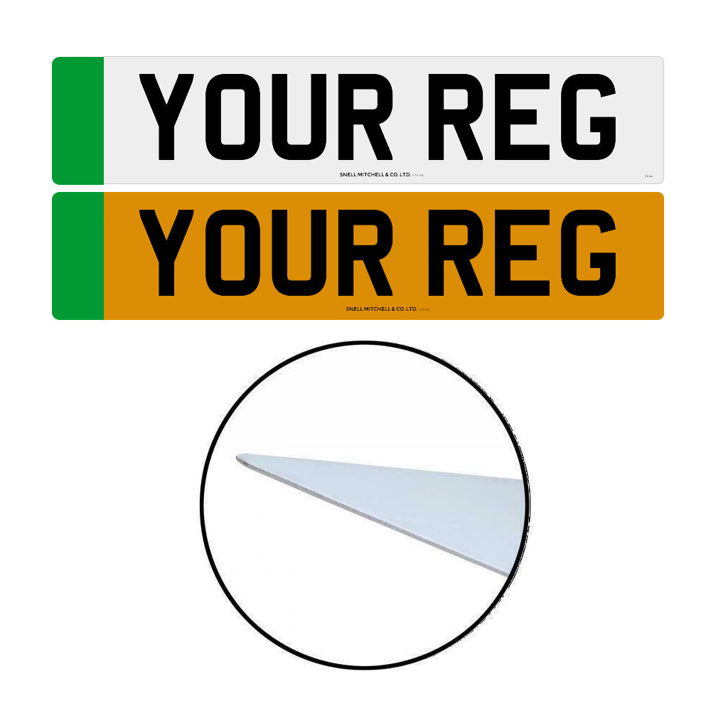 Metatek Aluminium Front & Rear EV Number Plates