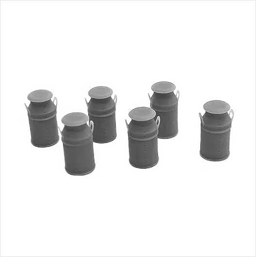OO Scale | Ready to Paint | Milk Churn - Style 1 (6 pack)