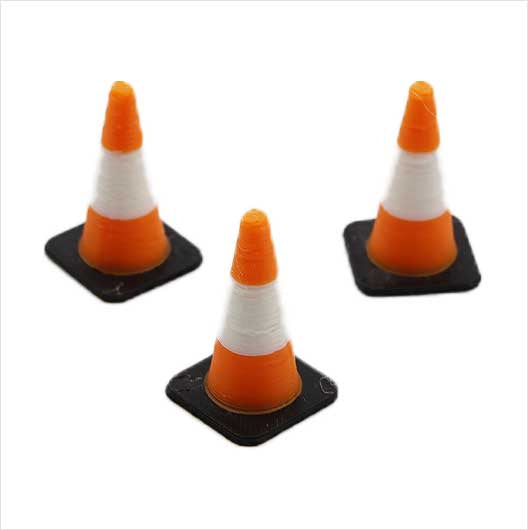 OO Scale | Pre-Coloured | Orange and White Traffic Cone