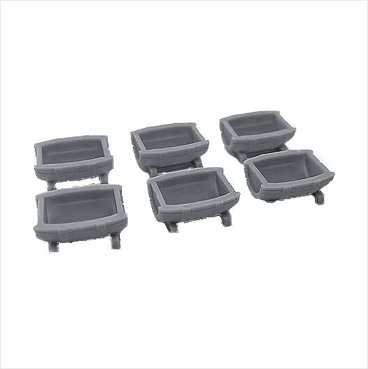 OO Scale | Ready to Paint | Whiskey Barrel Planter (6 pack)