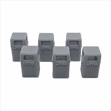 O Scale | Ready to Paint | Civic Litter Bin - Style 3 (6 pack)