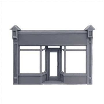 N Scale | Ready to Paint | Victorian Shopfront - Style 5 - Unbranded (2 pieces)