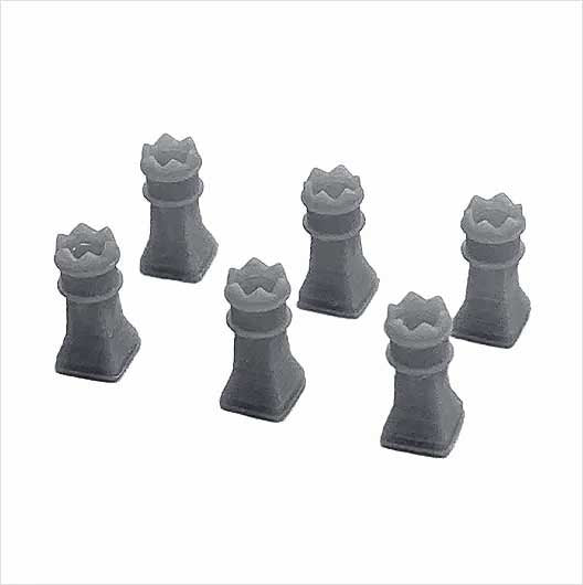 OO Scale | Ready to Paint | Chimney Pots - Style 4 (6 pack)
