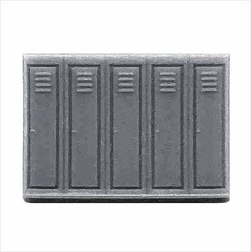 OO Scale | Ready to Paint | Row of Five Lockers (1 piece)