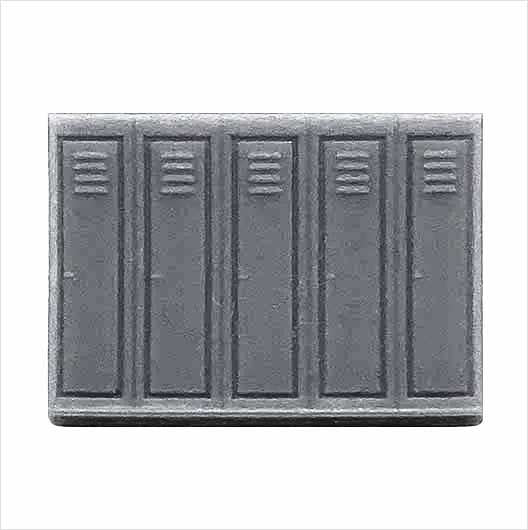 OO Scale | Ready to Paint | Row of Five Lockers (1 piece)