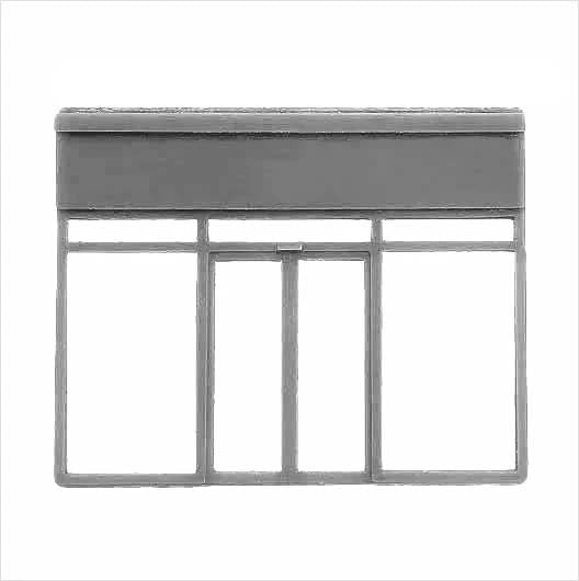 N Scale | Ready to Paint | Victorian Shopfront - Parade - Style 4 (1 piece)