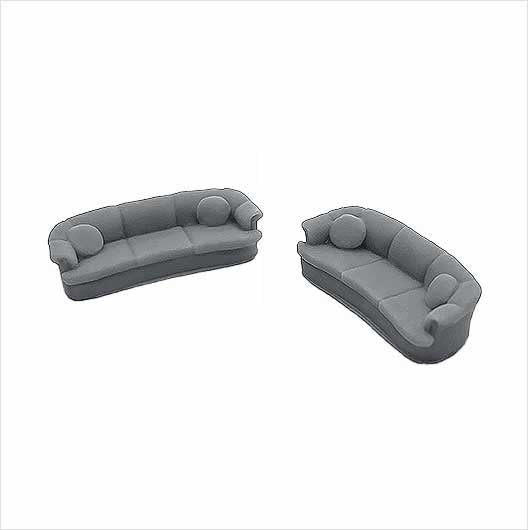 OO Scale | Ready to Paint | Three-Seater Sofa (2 pack)