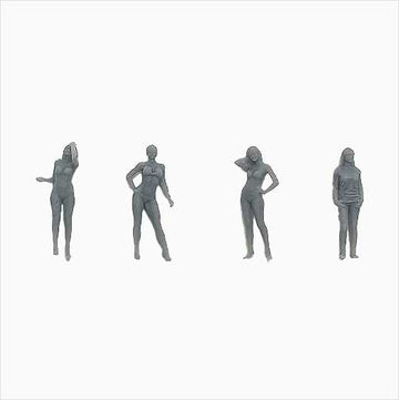 OO Scale | Ready to Paint | Women - Pack 7 (4 pack)