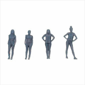 OO Scale | Ready to Paint | Women - Pack 8 (4 pack)