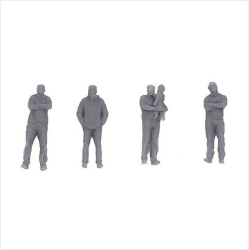 OO Scale | Ready to Paint | Men - Pack 7 (4 pack)