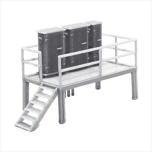 OO Scale | Ready to Paint | Galvanised Steel Lineside Platform with Relay Cabinets