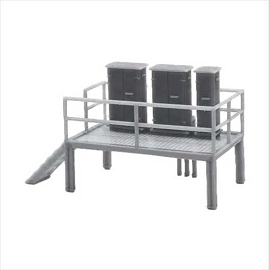 OO Scale | Ready to Paint | Galvanised Steel Lineside Platform with Relay Cabinets