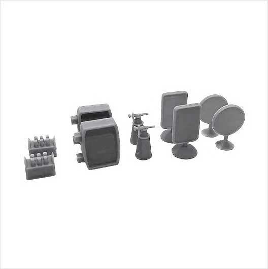 OO Scale | Ready to Paint | 1950s Garage Accessories Pack (10 pack)