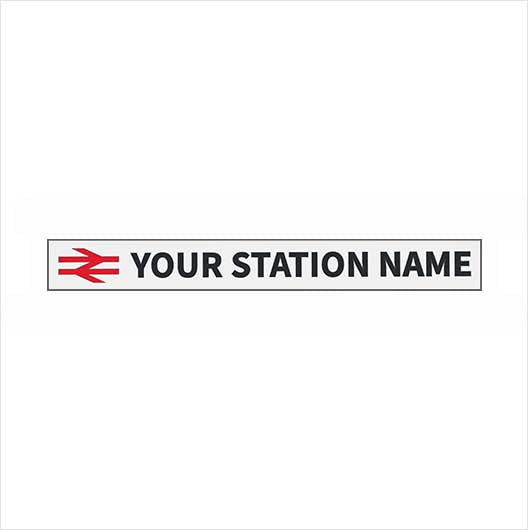 OO Scale | Pre-Coloured | Personalised Station Sign - British Rail