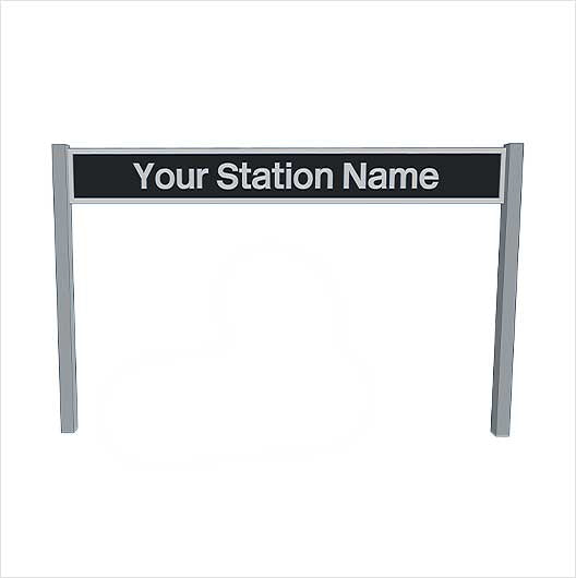 TT Scale | Pre-Coloured | Single-Sided Personalised Post-Privatisation Era Station Name Board