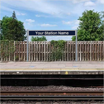 O Scale | Pre-Coloured | Double-Sided Personalised Post-Privatisation Era Station Name Board