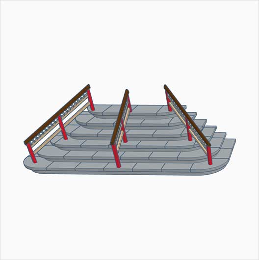 OO Scale | Ready to Paint | Grand Station Stairs