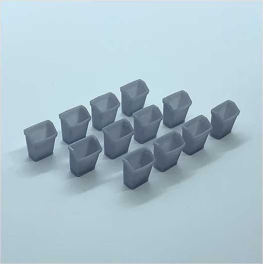 OO Scale | Ready to Paint | Wall Mounted Station Bin (12 pack)