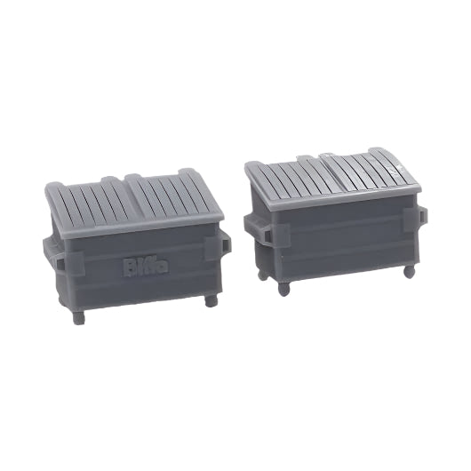 OO Scale | Ready to Paint | 1100 Litre Four Wheel Bin (2 pack)