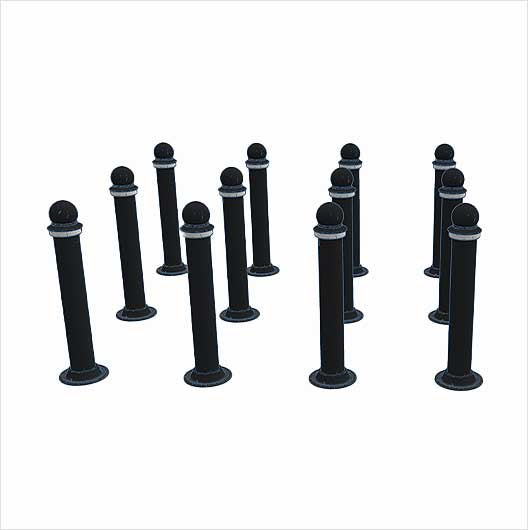 OO Scale | Pre-Coloured | Slim Pedestrian Bollards