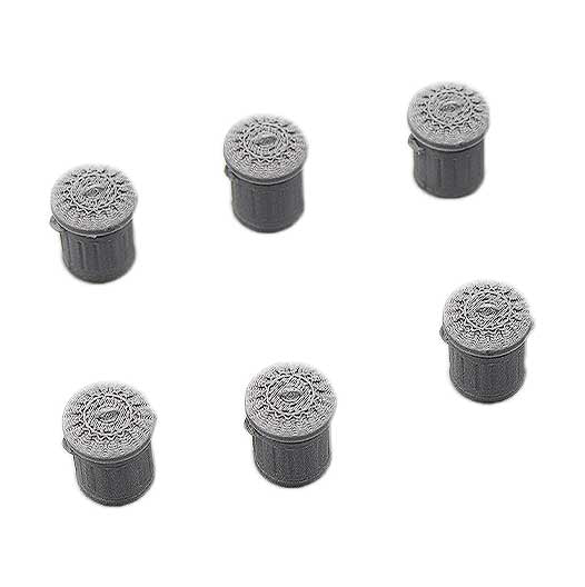 OO Scale | Pre-Coloured | Galvanised Bin with Removable Lid