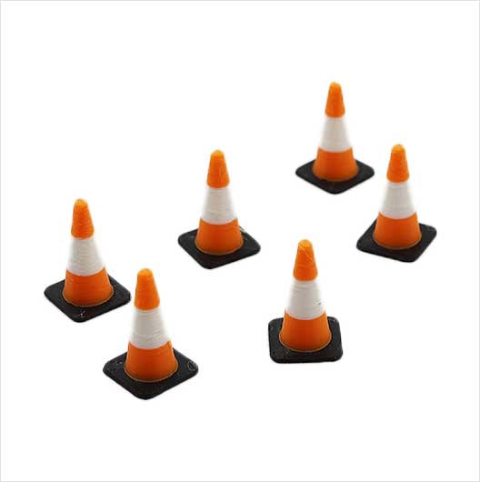 OO Scale | Pre-Coloured | Orange and White Traffic Cone