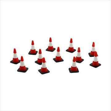 OO Scale | Pre-Coloured | Red and White Traffic Cone