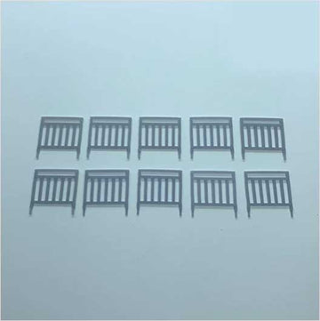 OO Scale | Ready to Paint | Pedestrian Railing - Narrow (10 pack)