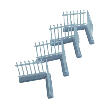 OO Scale | Ready to Paint | Metal Railings - Spear Top - Corner (8 piece)