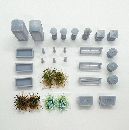 OO Scale | Ready to Paint | Street Scenes - Pack 1 (31 pieces)