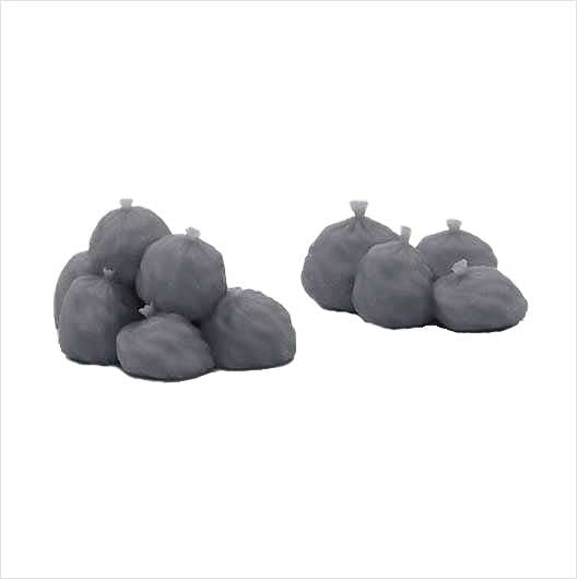 OO Scale | Ready to Paint | Rubbish Bag Pile (2 pack)