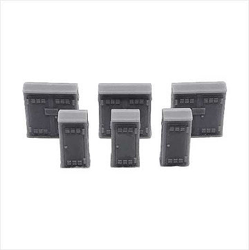 OO Scale | Ready to Paint | Virgin Media Fibre Cabinet - Mixed (6 pack)