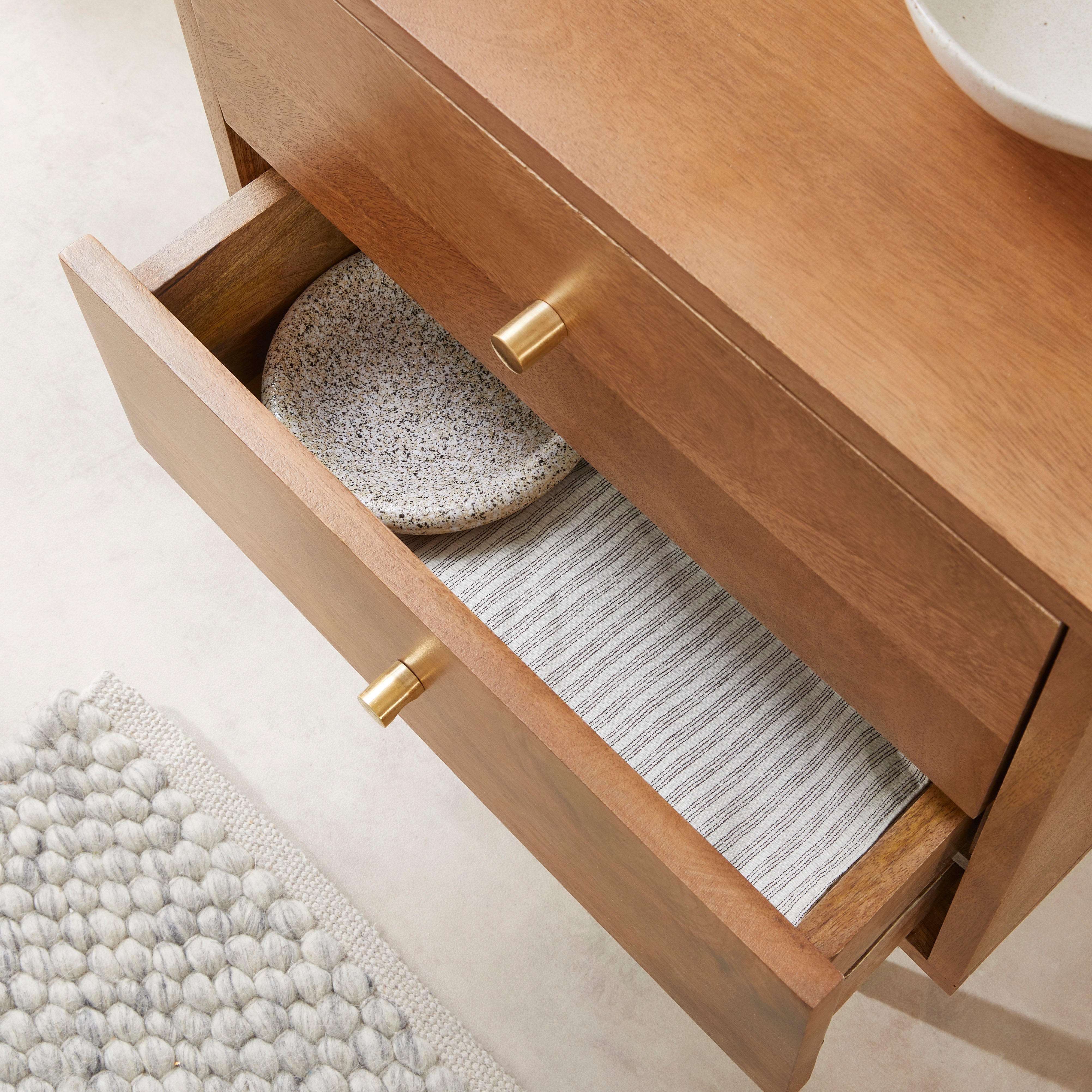 Scandinavian Light Walnut Oslo Bedside Table