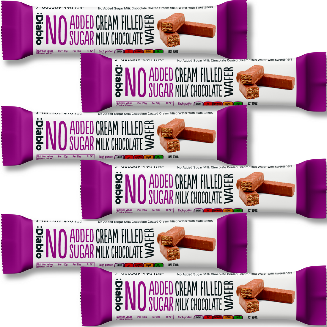 No Added Sugar Cream Filled Chocolate Coated Wafer (30g)