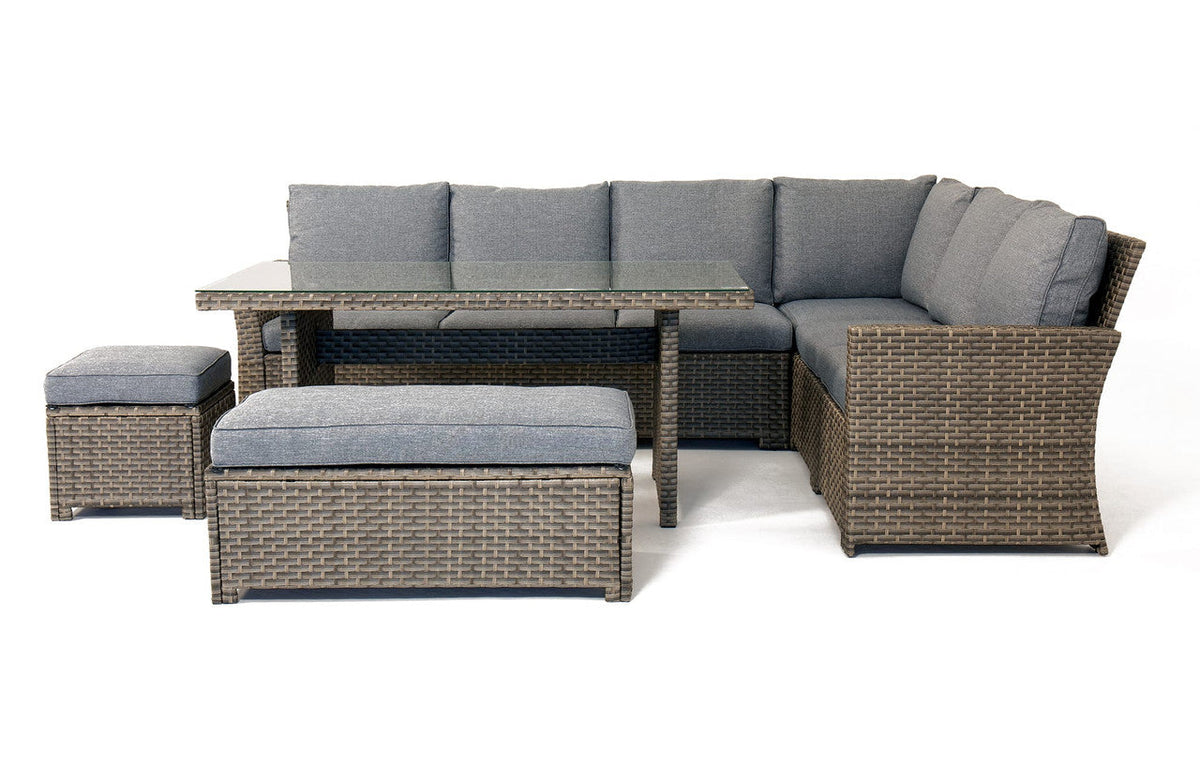 Palma Grey Rattan Garden Lounge Set and Cover Bundle