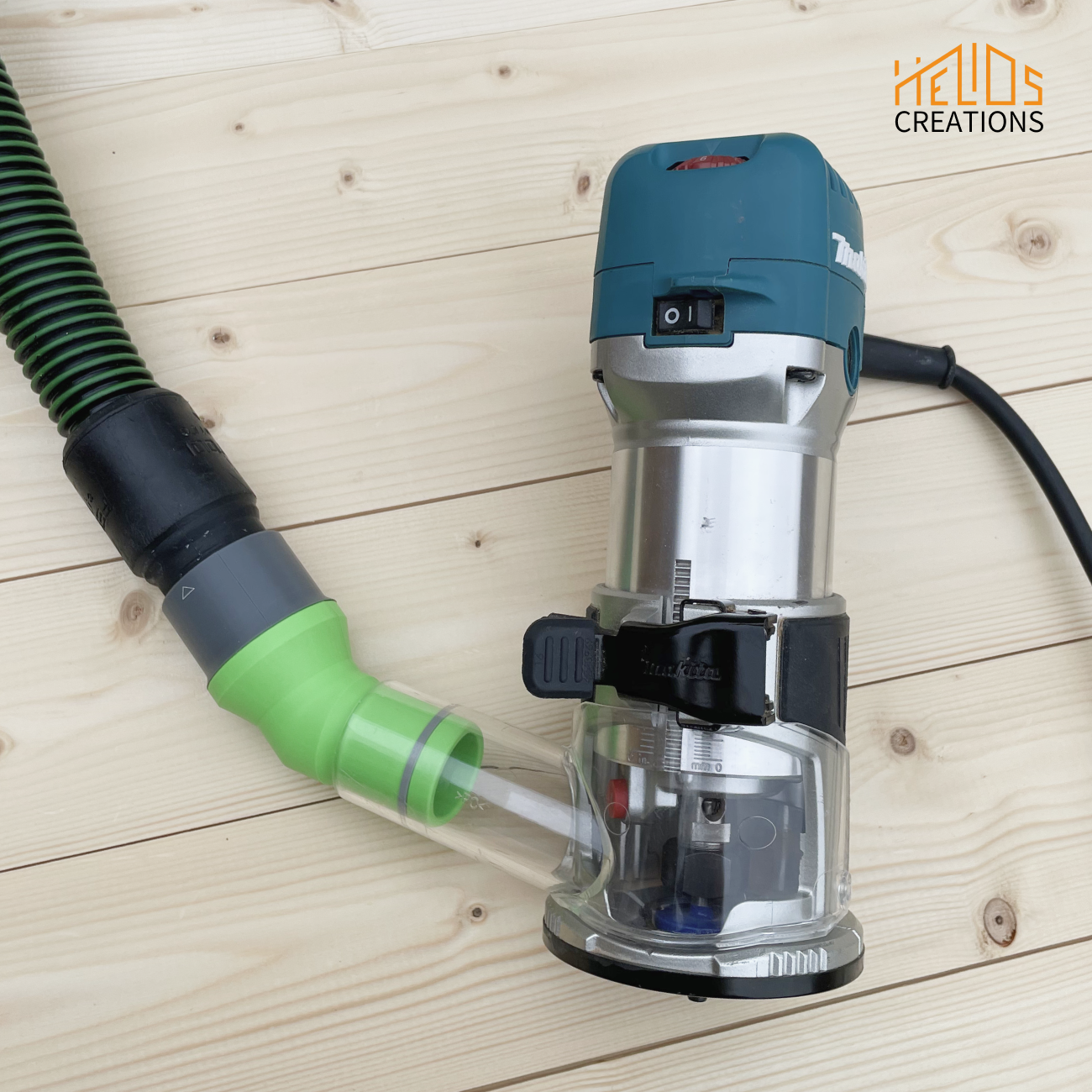 Dust Adapter for Makita RT0700 / DRT50Z and Clones to Festool Dust Extractors – Angled Seal