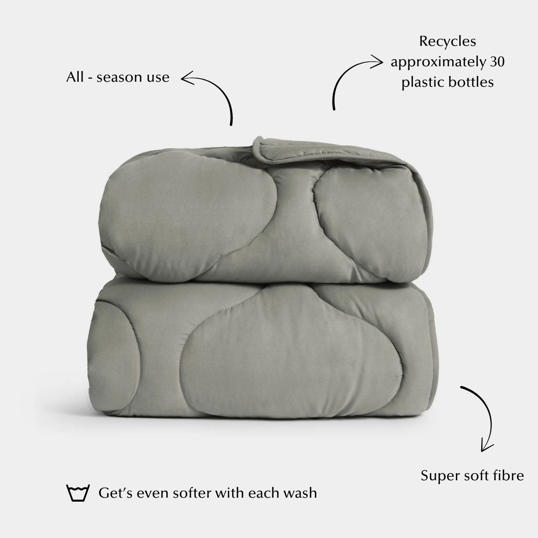 Quilted Snuggle Blanket in Grey