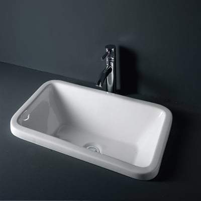 Chameleon Over Counter Wash Basin in Alpine White