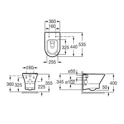 Nexo Wall Hung Toilet Pan