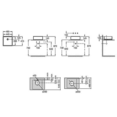 Sofia Ceramic Over Countertop Basin - 465mm