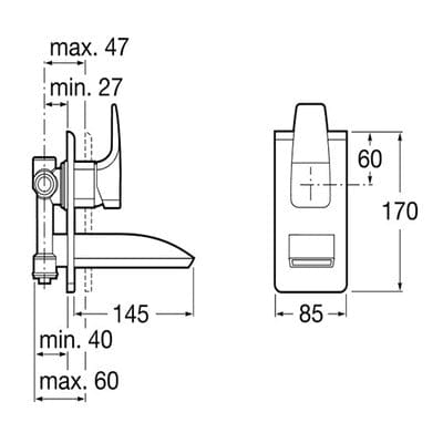Thesis Chrome Built-In Basin Mixer Tap