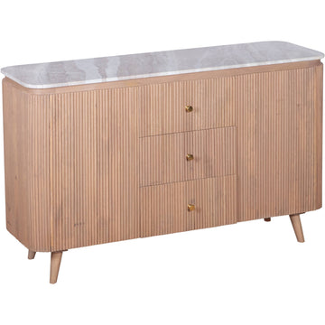 Bundi Natural Marble & Wood Extra Large Sideboard