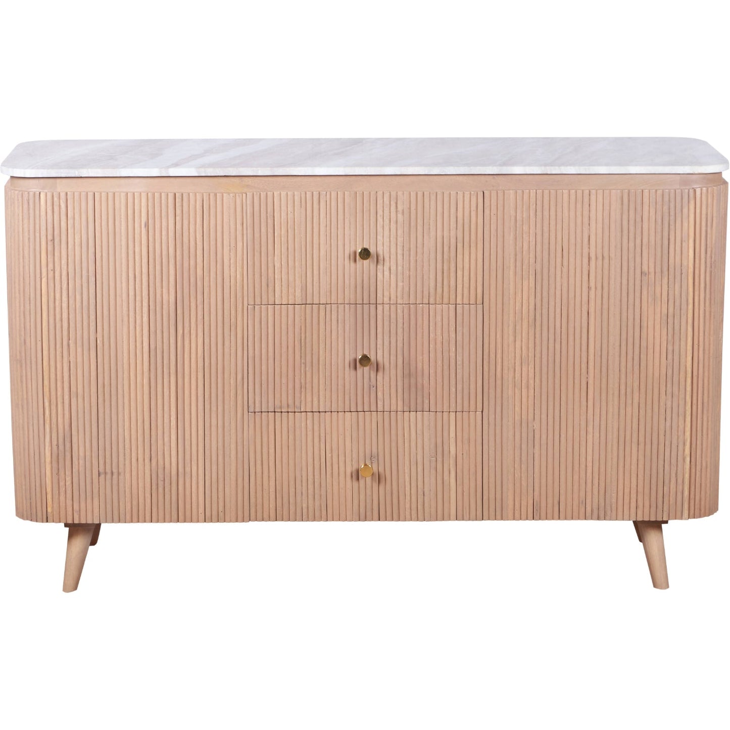 Bundi Natural Marble & Wood Extra Large Sideboard