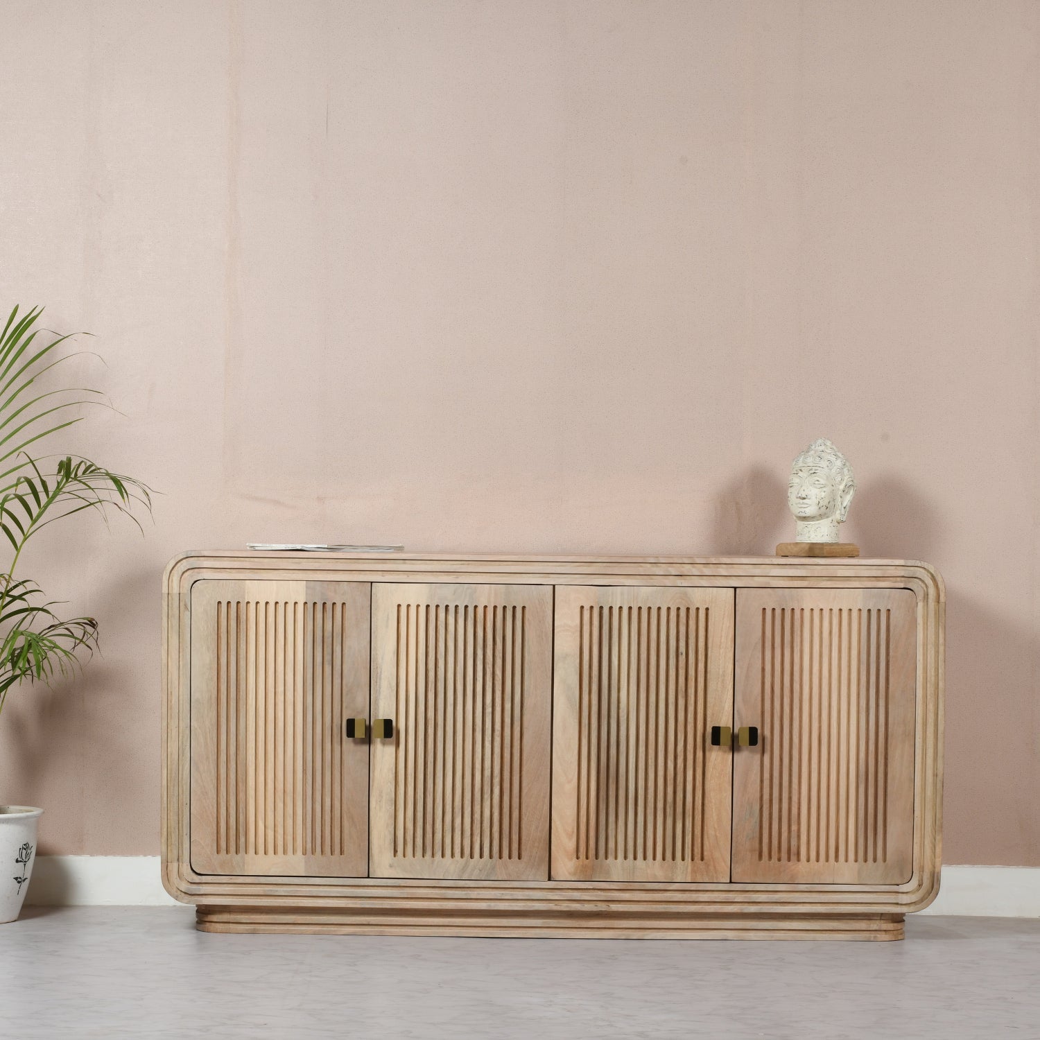 Preston Mango Wood 4 Doors Large Sideboard