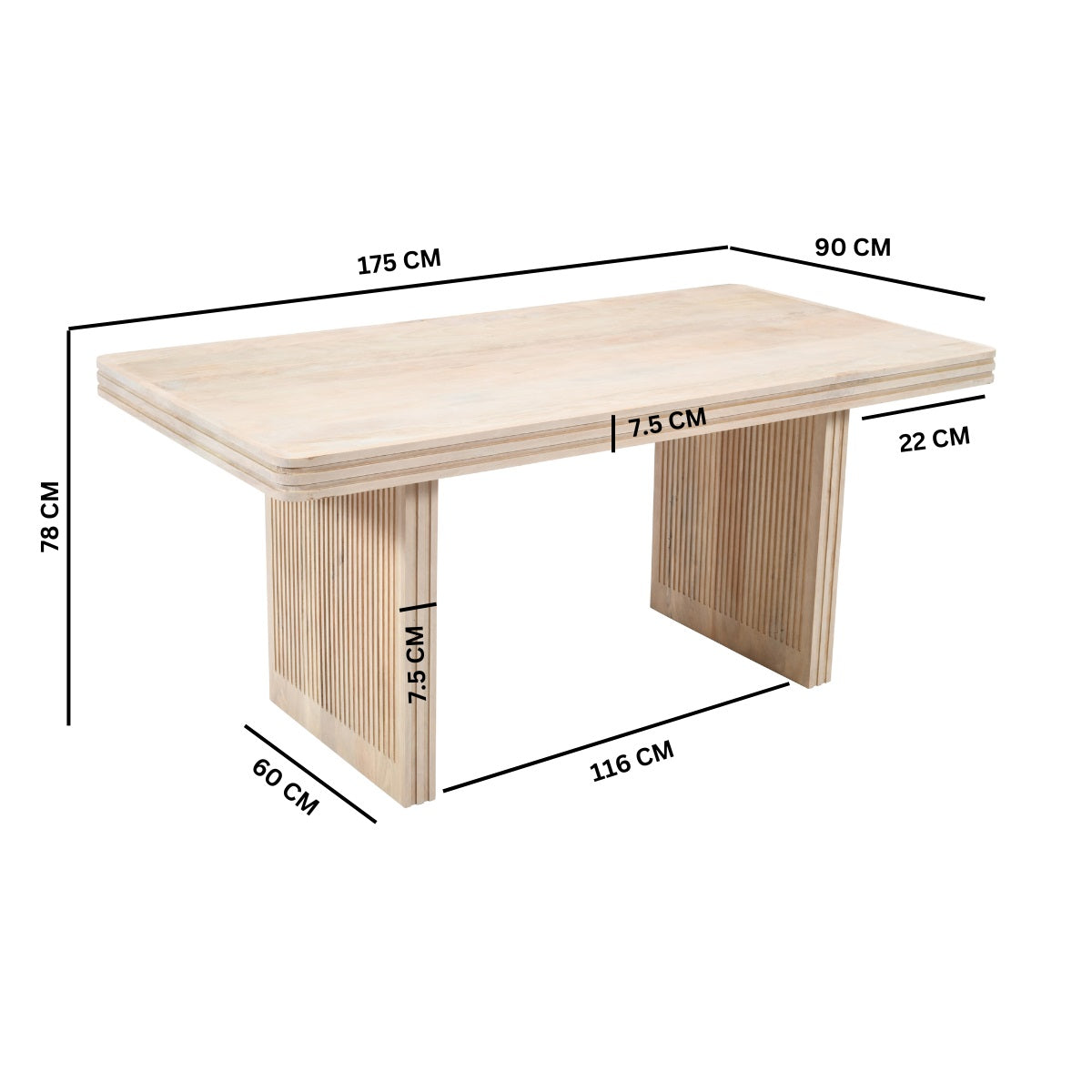Preston Mango Wood Dining Table